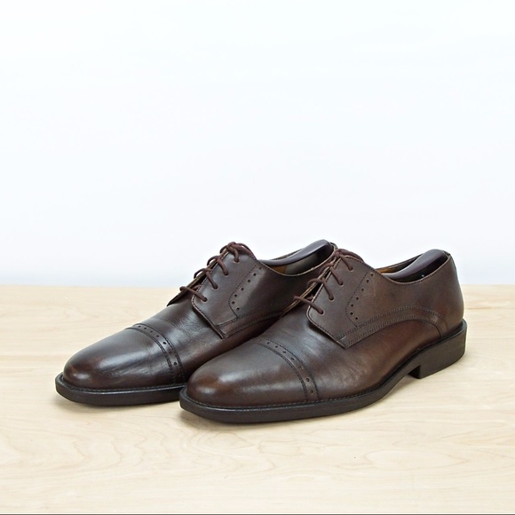 BASS & CO Mens Brown Leather Dress Shoe. - Picture 5 of 8